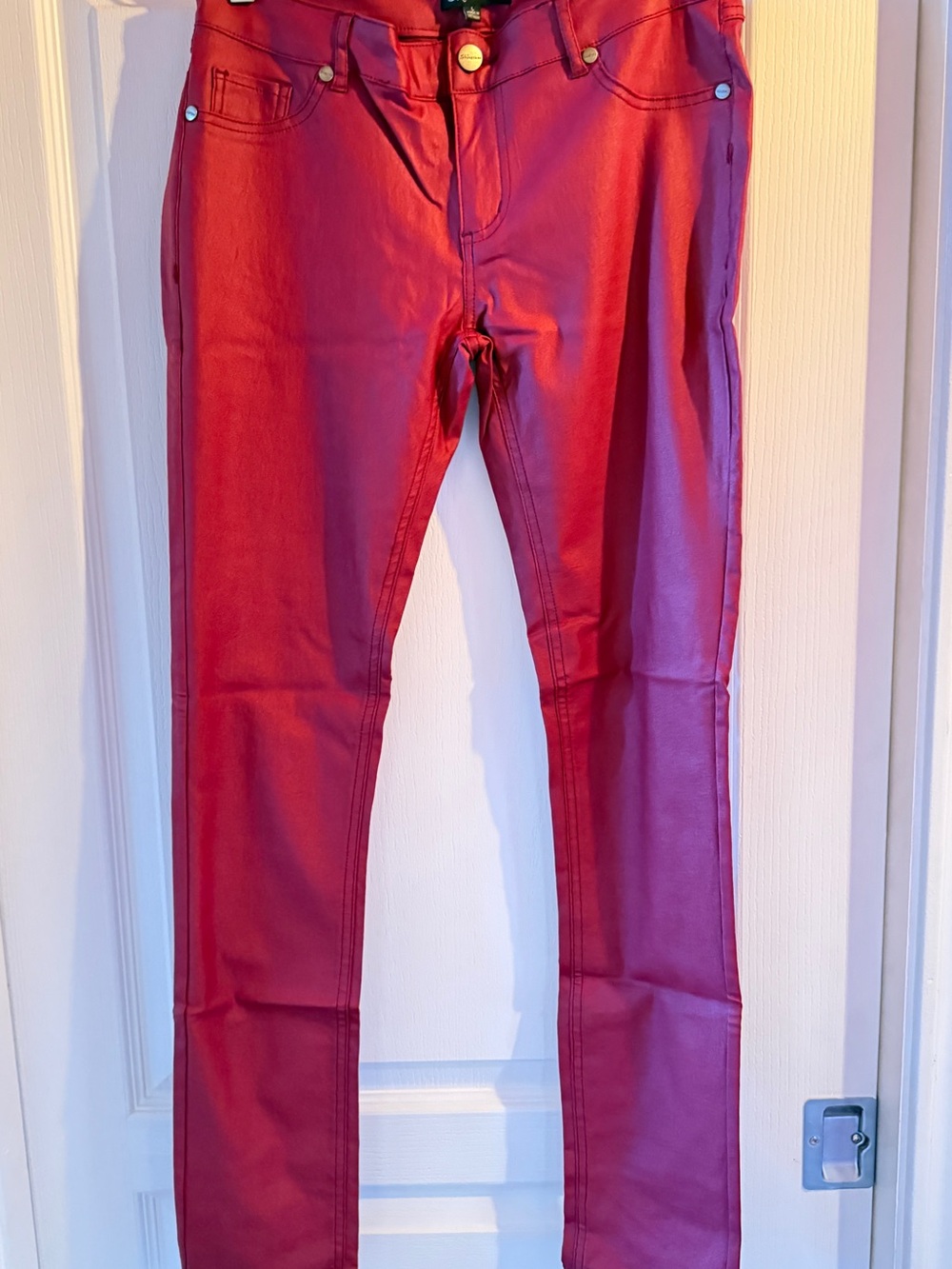 Shinestar Women’s Waxy Jeans Size Large/RED